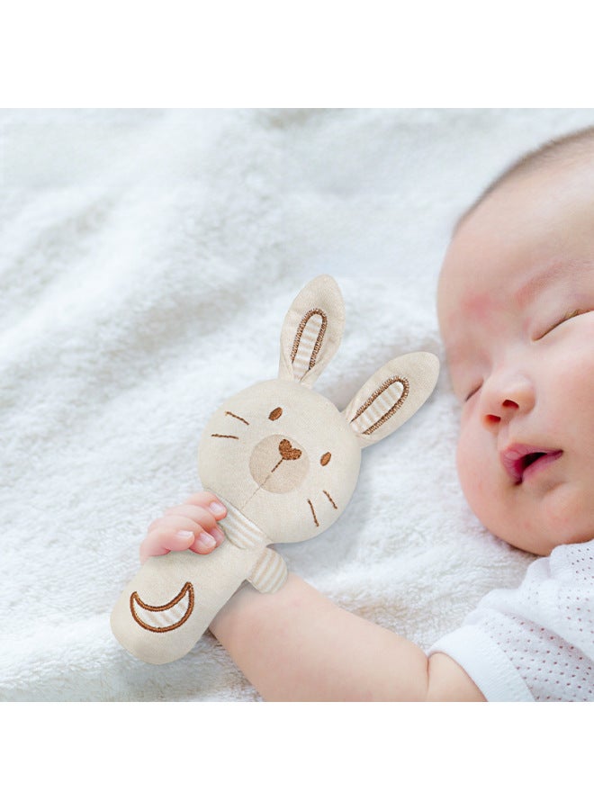 Kakiblin Baby Rattle Suit Baby Can Bite Organic Cotton Newborn Full Moon Gift Soothing Toy-Color:Rabbit Organic Cotton Hand Stick (bag) - Image 4