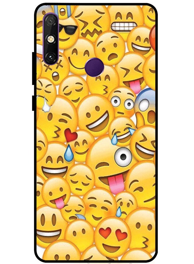 EYE CATCH Protective Case Cover For Huawei Enjoy 20E Emoji Multicolor - Image 1