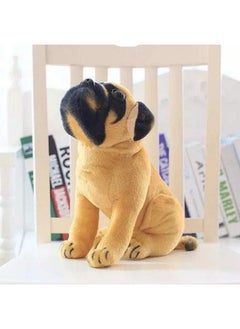 Tickles Tickles Pug Dog Soft Stuffed Plush Animal Toy for Kids Boys Girls Home Decoration (Size: 25 cm Color: Brown)  - Image 1