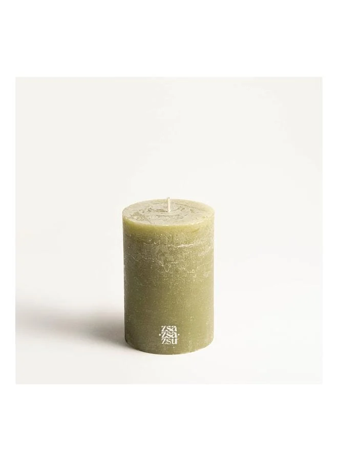 Zsa Zsa Zsu Deurne Green Paraffin Candle 9x9x13 cm.