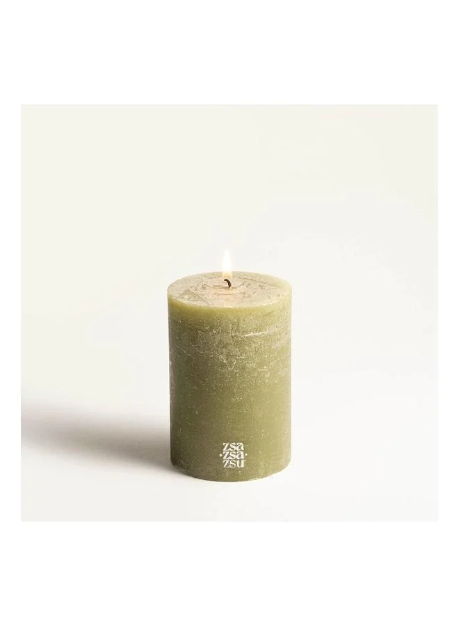 Zsa Zsa Zsu Deurne Green Paraffin Candle 9x9x13 cm.