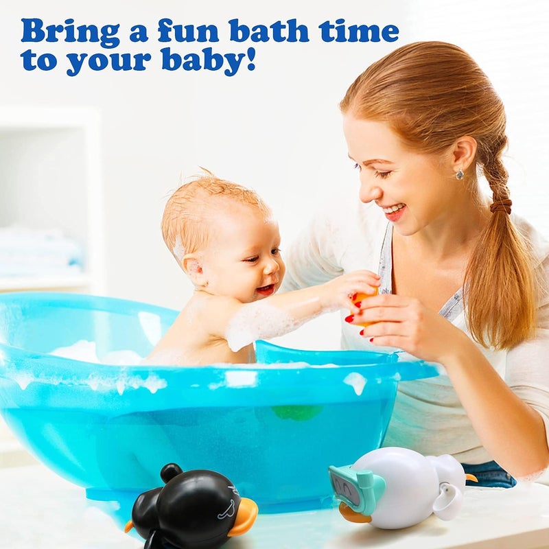 Fun Wind Up Duck Bath Toys for Toddlers 1-3 Years, 3 Pcs Floating Water Games for Pool and Bathtub, Perfect Birthday Gifts for Kids - Image 5