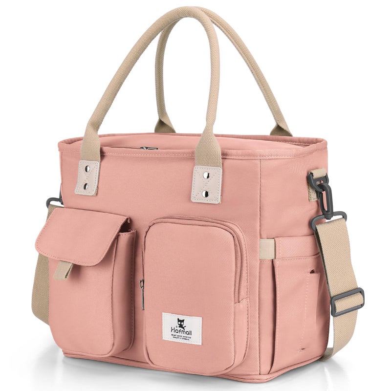 Hafmall 16L Large Pink Lunch Bag for Women, Loncheras para Mujer, Insulated Adult Lunch Tote Box for Work, 4.5Gallon - Image 1