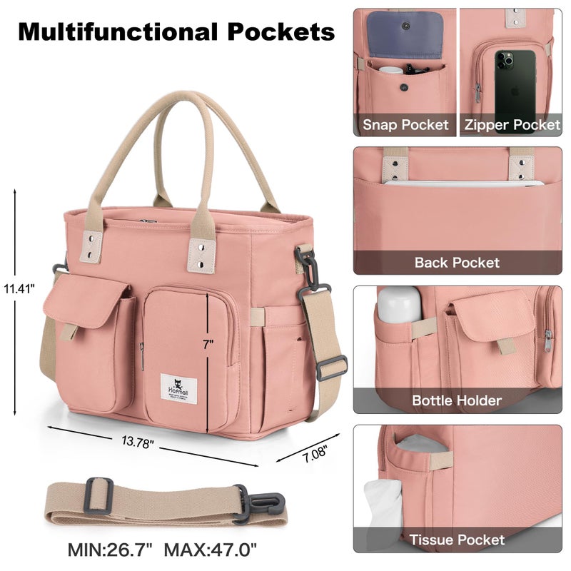 Hafmall 16L Large Pink Lunch Bag for Women, Loncheras para Mujer, Insulated Adult Lunch Tote Box for Work, 4.5Gallon - Image 3