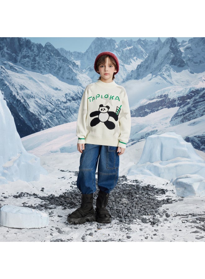 مكد سترة Mqd للأولاد بنجمة كرتونية بخمس نقاط ورقبة نصف سلحفاة للربيع والخريف - Image 5