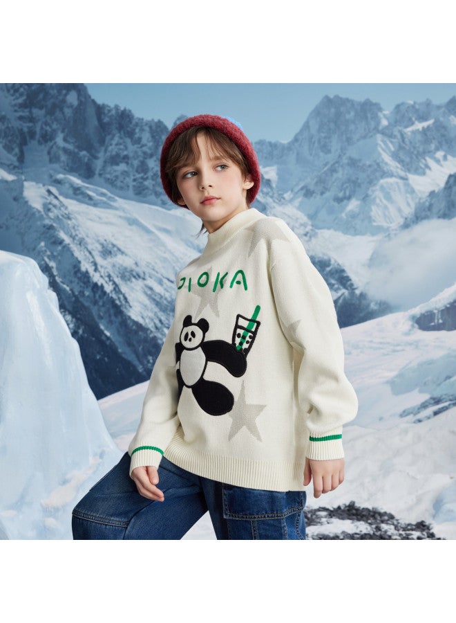 مكد سترة Mqd للأولاد بنجمة كرتونية بخمس نقاط ورقبة نصف سلحفاة للربيع والخريف - Image 4