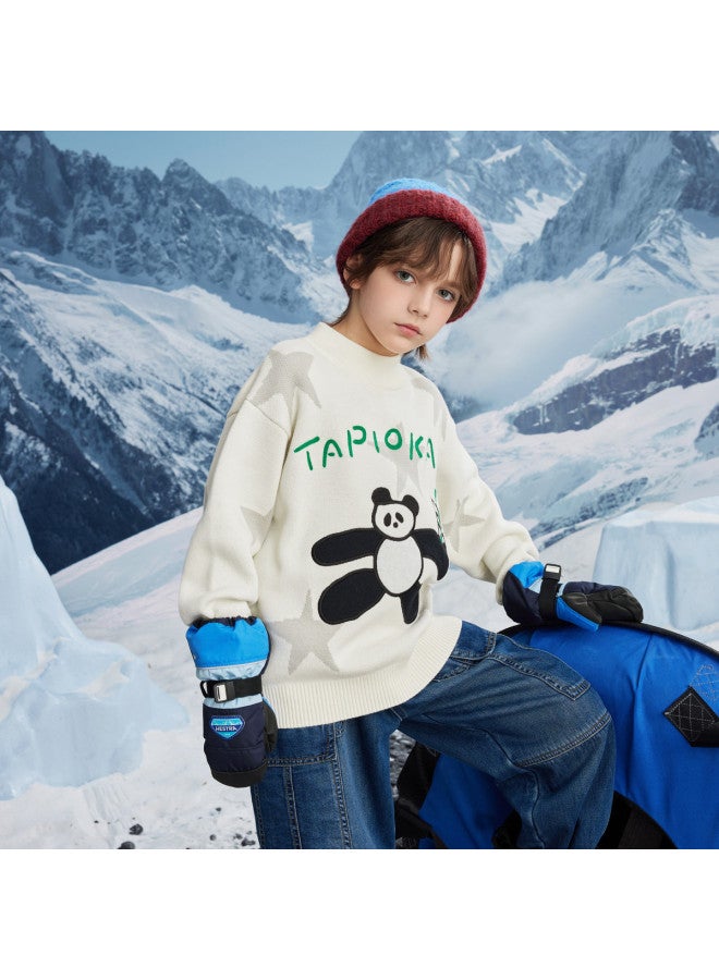 مكد سترة Mqd للأولاد بنجمة كرتونية بخمس نقاط ورقبة نصف سلحفاة للربيع والخريف - Image 3