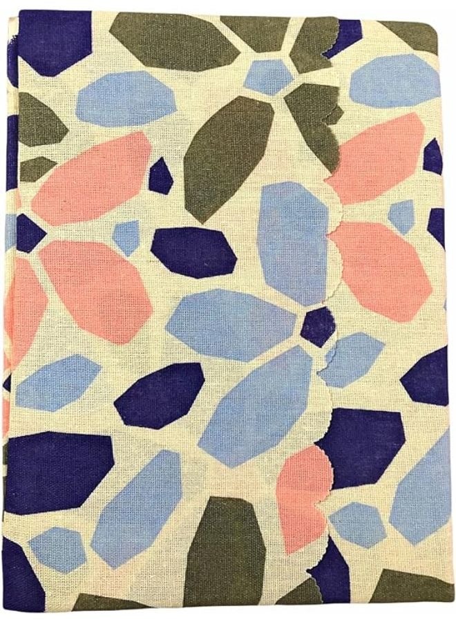 مفرش سفرة كتان مشجر مقاسات و رسومات مختلفة خامة ممتازة و تصميم مميز مفرش طاوله  ( بتلات هندسية) - Image 2