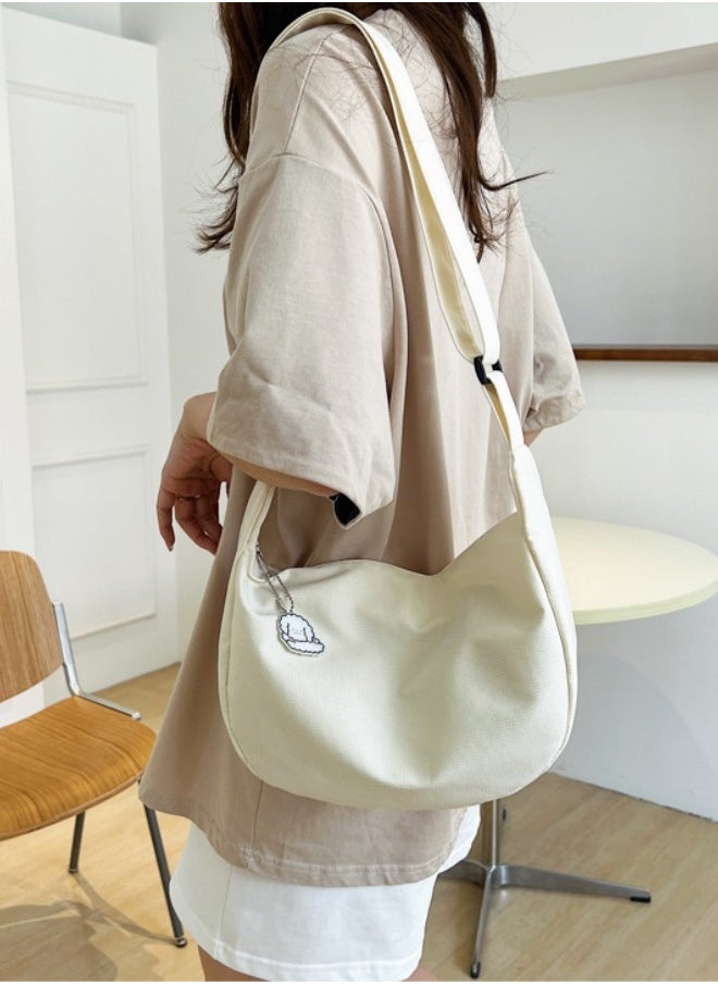 AL RAID - Girls Solid Color Simple Shoulder Bag, Student Canvas Crossbody Bags Sling Bag Side Bag Messenger Bag, Fresh Retro Carry Bag Gift Bag Handbag for Teenagers - Image 1