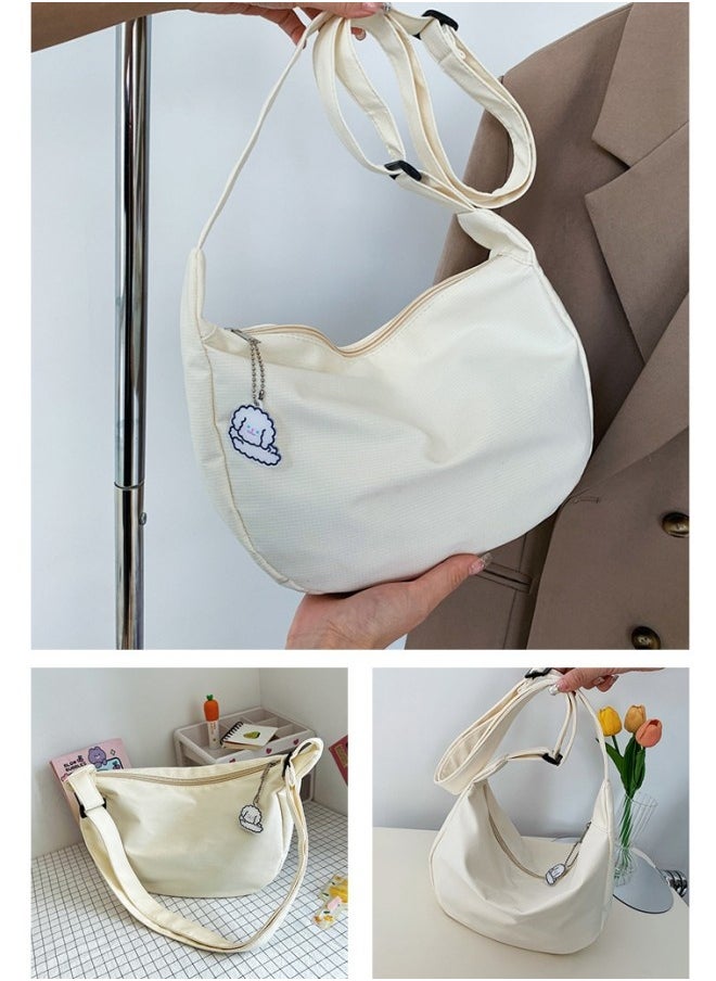 AL RAID - Girls Solid Color Simple Shoulder Bag, Student Canvas Crossbody Bags Sling Bag Side Bag Messenger Bag, Fresh Retro Carry Bag Gift Bag Handbag for Teenagers - Image 1