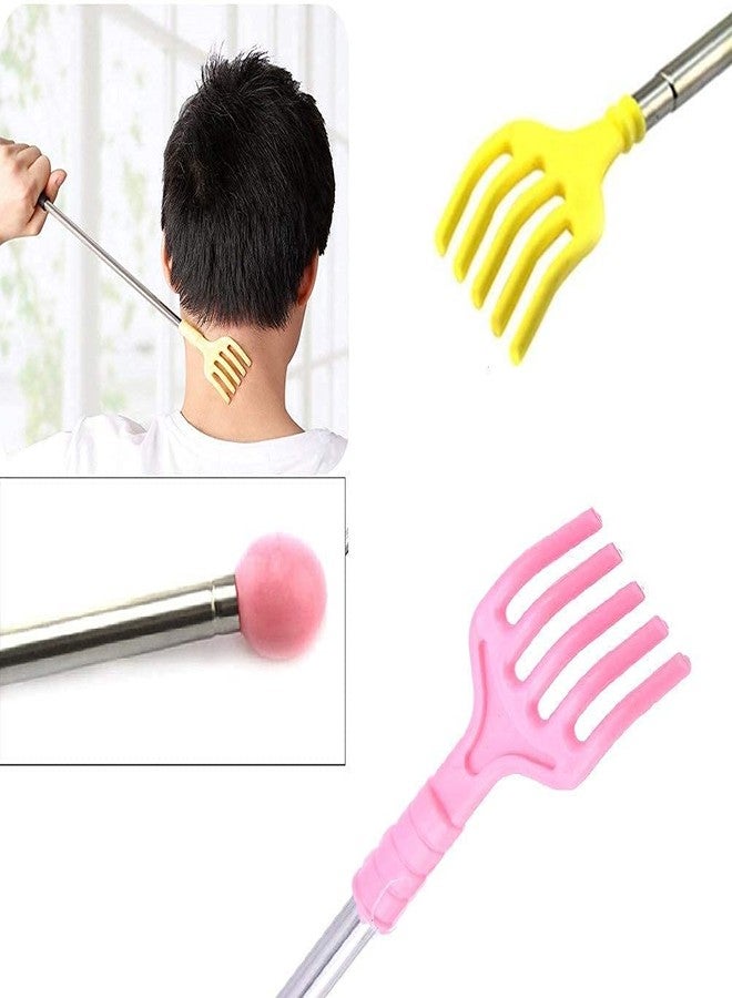 Red Champion Back Body Scratchier Telescopic Scratching Backscratching Massage Kit Back Scraper Extendable Telescoping Itch Health Products Hackle Itch Scratcher Rod and Massage Stick - Image 3