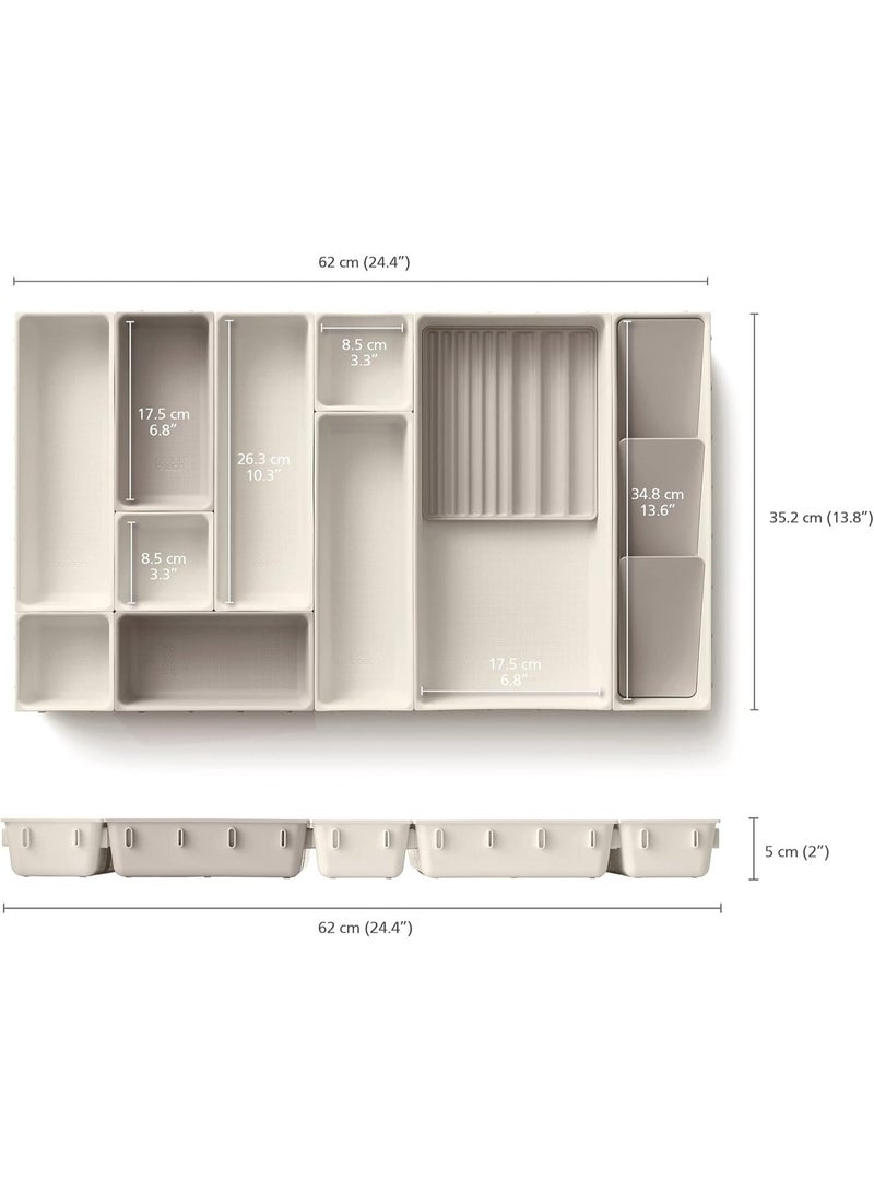 Generic Adjustable Drawer Organizer with Multiple Compartments – Makeup and Cosmetic Storage Divider – Modular Drawer Storage for Beauty Accessories and Office Supplies - Image 2