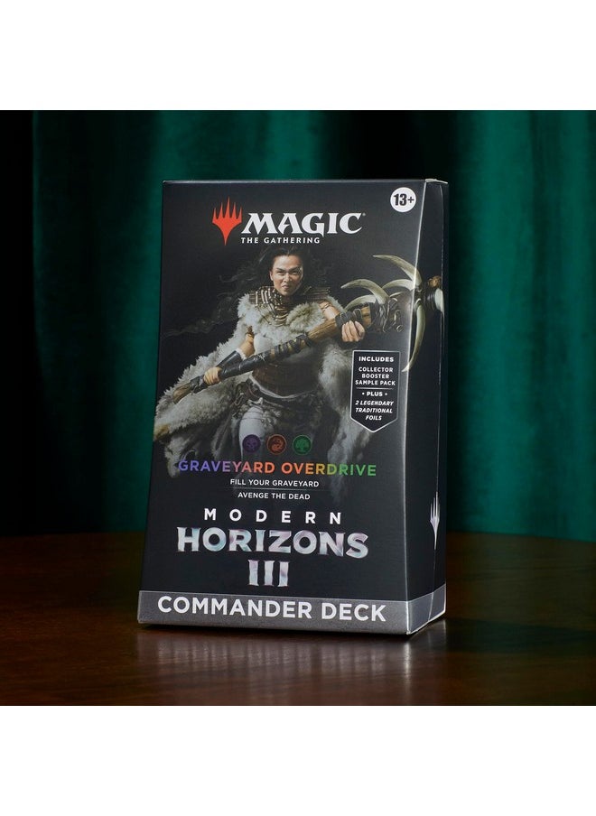 Magic the Gathering Magic: The Gathering Modern Horizons 3 Commander Deck - Graveyard Overdrive (100-Card Deck, 2-Card Collector Booster Sample Pack + Accessories)  - Image 2