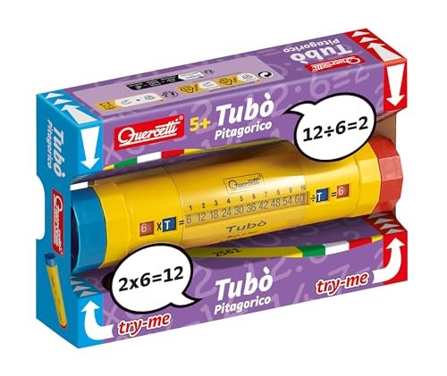 Quercetti Tubo Multiplication Interactive Educational Toy Turn to Practice Learn Math Equations Division Multiplication Tables STEM Kids 5 - Image 1