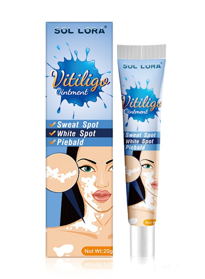 SOL LORA Vitiligo Ointment, Reduce White Spots and Improve Skin Pigmentation, Spotted Sweat Stained Vitiligo Skin Cleansing Ointment - 20G - Image 1