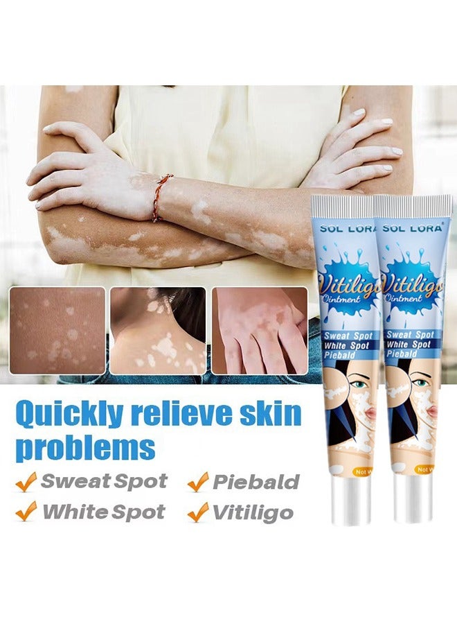 SOL LORA Vitiligo Ointment, Reduce White Spots and Improve Skin Pigmentation, Spotted Sweat Stained Vitiligo Skin Cleansing Ointment - 20G - Image 3