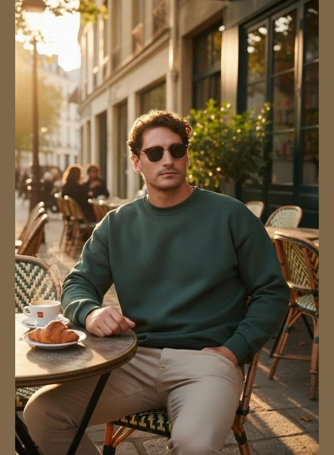 Buratti  Buratti Regular Fit Crew Neck Cotton Furry Soft Raised Sweat Men's SWEAT 5905255 for Men | Best Price UAE