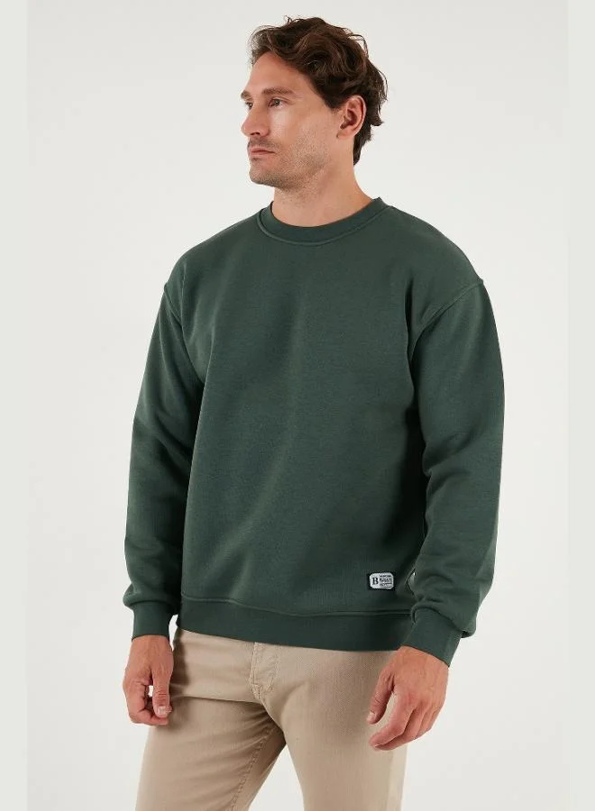 Buratti  Buratti Regular Fit Crew Neck Cotton Furry Soft Raised Sweat Men's SWEAT 5905255 for Men | Best Price UAE