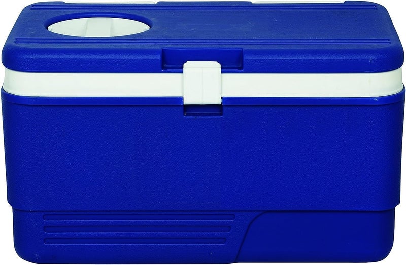 Divik Multipurpose Insulated Chiller Ice Box for Travel Party Picnic Bar Ice Cubes Chiller 50Liter Cooler Party Bar Indoor Outdoor Use 1Pcs Blue - Image 1