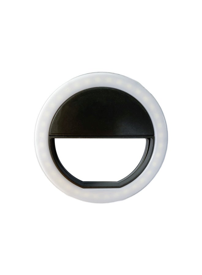 Neutral Rk12 Mobile Phone Fill Light Round Back Clip Live Selfie Beauty Led Fill Light Usb Charging Mobile Phone Fill Light - Image 1