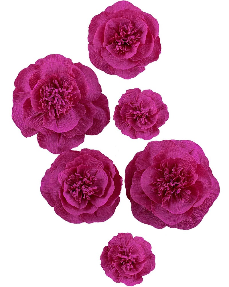 Letjolt Paper Flowers Decoration for Wall 3D Artificial Flowers for Wedding Backdrop Home Decor Baby Shower Bridal Shower Nursery Wall (Rose Set 6) - Image 1