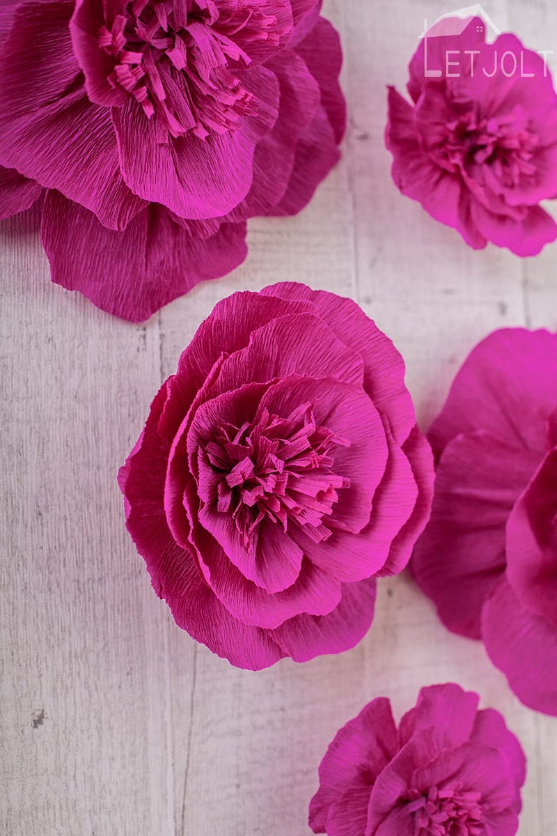 Letjolt Paper Flowers Decoration for Wall 3D Artificial Flowers for Wedding Backdrop Home Decor Baby Shower Bridal Shower Nursery Wall (Rose Set 6) - Image 4