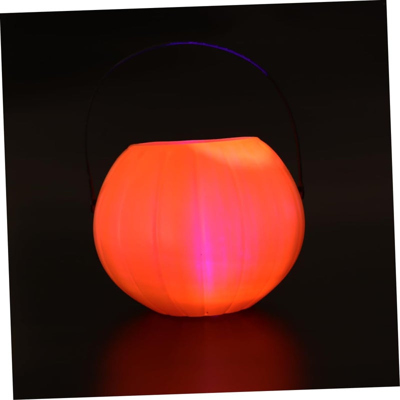 LED Light Up Halloween Pumpkin Candy Bucket Portable Treat Pail for Trick or Treating - Image 4