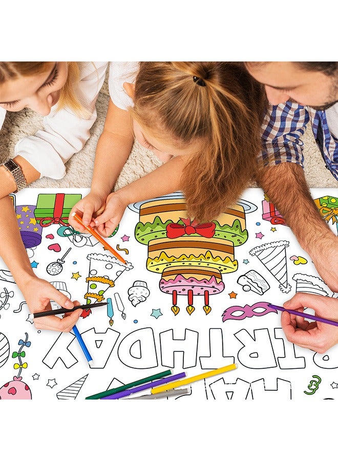 DIY Giant Coloring Poster for Classroom Wall - Versatile 31.4 x 43.4 Inches Birthday Activity Poster/ Table Cover, School Parties, Birthday Party and Special Events Decoration  - Image 2