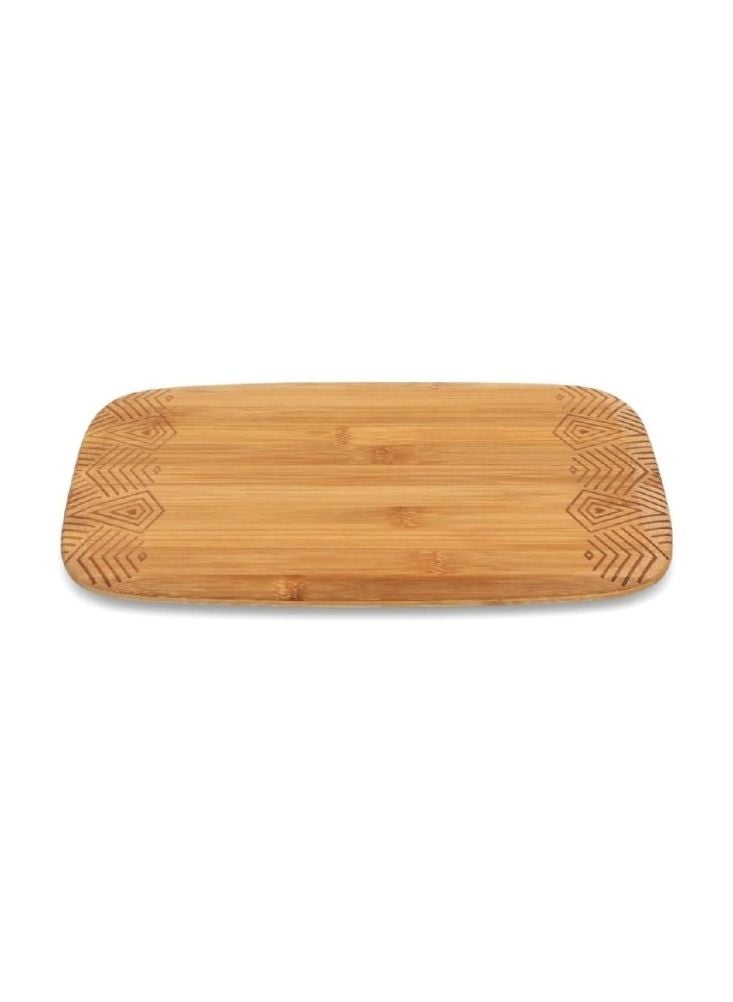 Bamboo Engraved Bamboo Rectangular Serving Board – Stylish Wooden Platter - Image 1