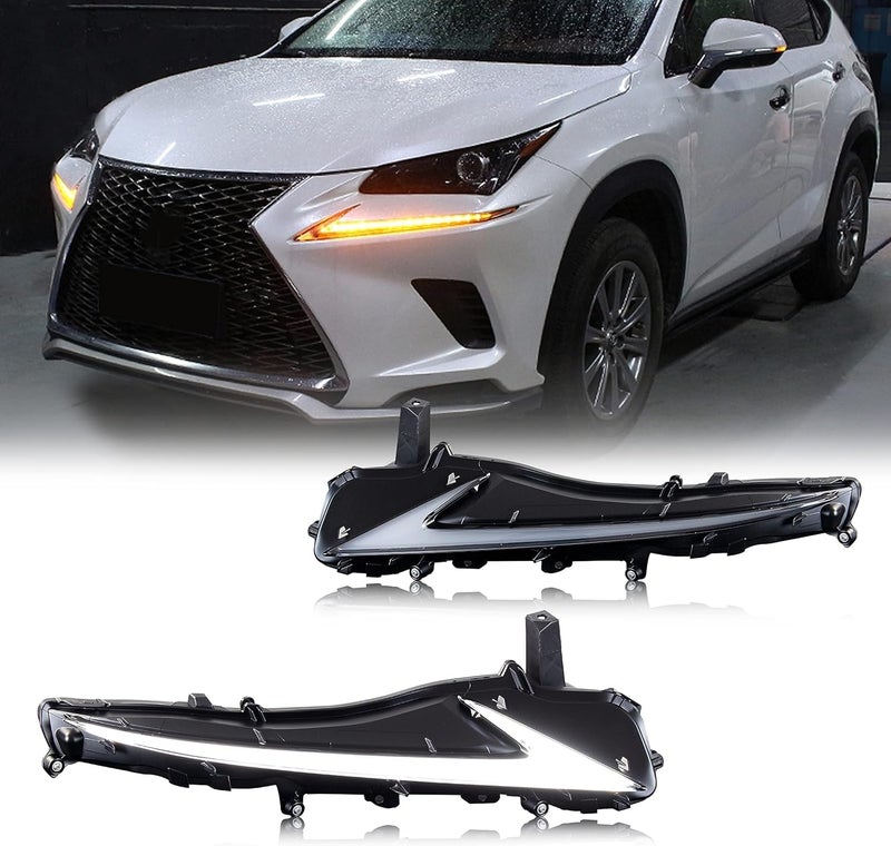 inginuity time LED DRL Daytime Running Light for Lexus IS250 IS350 IS200t IS300 ISF 2017 2018 2019 2020 Blue Startup Animation Sequential Indicator Replacement Assembly Accessary 3274A
