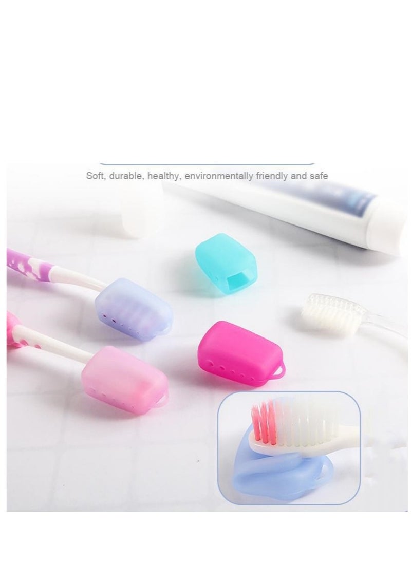 Generic - 10 Packs Travel Toothbrush Covers, Silicone Toothbrush Head Case or for Electric Toothbrush Replacement Head and Manual Toothbrush, Toothbrush Travel Essentials - Image 1