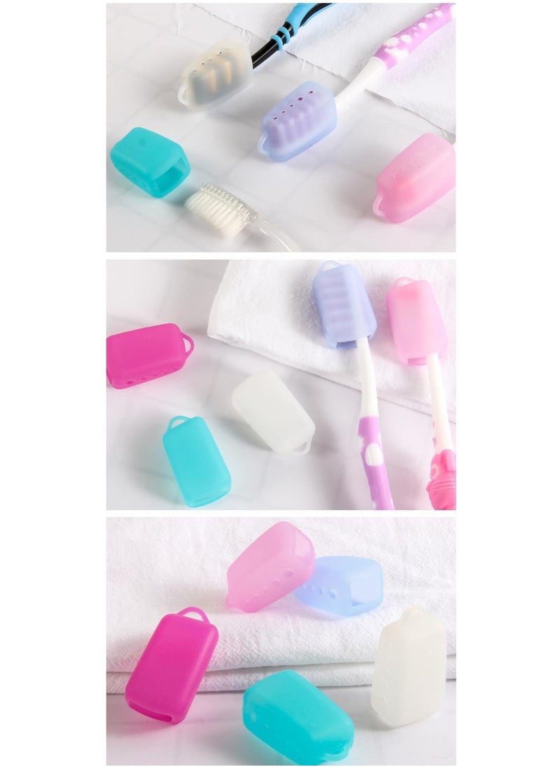 Generic - 10 Packs Travel Toothbrush Covers, Silicone Toothbrush Head Case or for Electric Toothbrush Replacement Head and Manual Toothbrush, Toothbrush Travel Essentials - Image 1