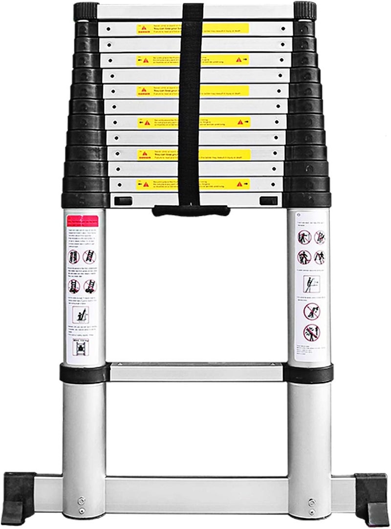 Inditradition A-Type Aluminium Telescopic Ladder | 2 in 1 Single & Double Side Convertible | EN131 Certified (8.25 x 8.25 Feet | 8+8 Steps) - Image 3