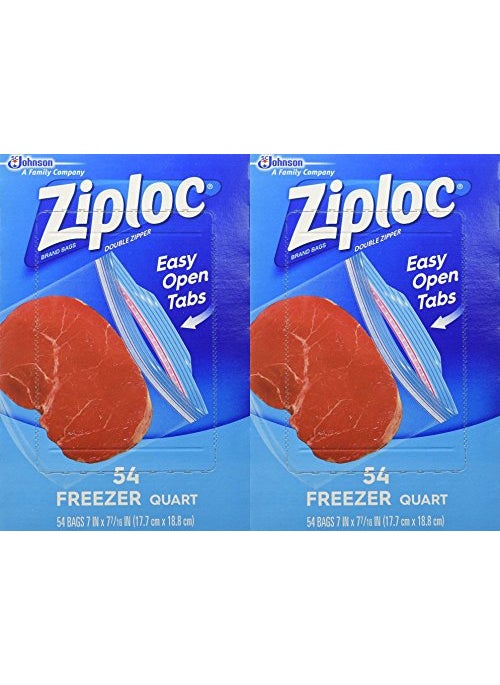Ziploc Ziploc Quart Freezer Bags  54Count Pack of 2 