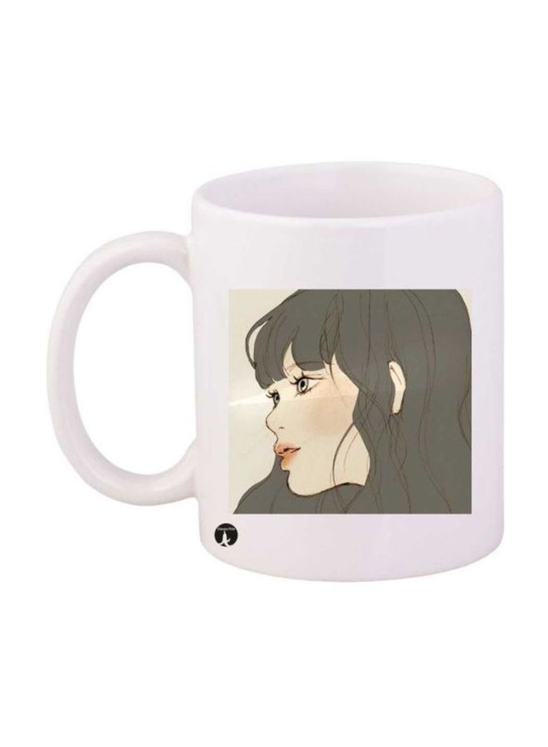 RKN Girl Printed Mug White/Beige/Grey Standard Size