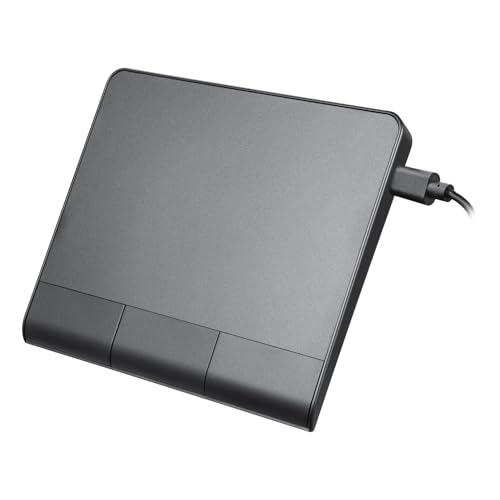 Perixx PERIPAD-506 Wired Slim USB Touchpad - Wired Detachable Touchpad for Desktop and Laptop User - Large Size 5.31x4.57x0.55 inches - Black - Image 1