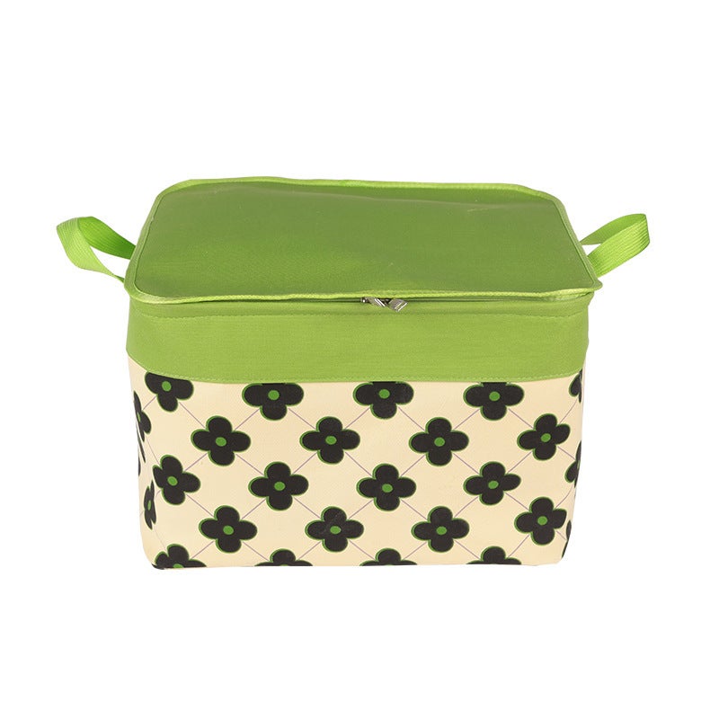 Cotton And Linen Eva Storage Bag Clothes Quilt With Steel Ring Flower Peony Lily Thickened Fabric With Cover Finishing - Image 5