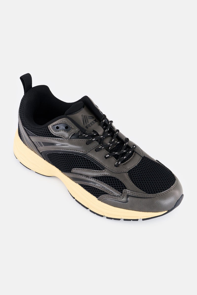 RBX Men Lace Up Training Shoes, Black - Image 1