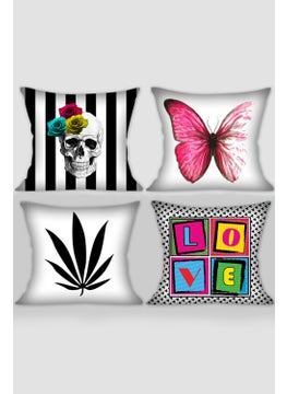 Cango Home 4-Piece Throw Pillow Cover Set - 43X43 cm - 014 