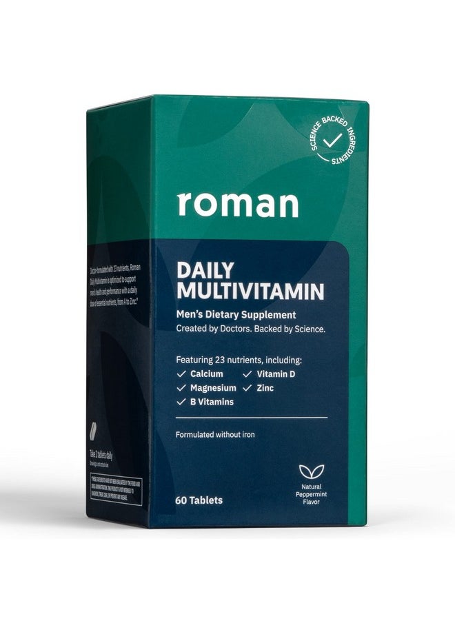 Roman - Daily Multivitamin For Men ; Supports Physical Activity Brain + Heart Health And Immune System With 23 Key Nutrients Including Calcium Magnesium And Zinc ; 30 Day Supply (60 Tablets) - Image 1