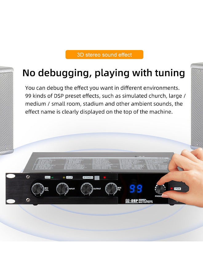 Generic - Professional Karaoke Mixer Reverberator 99 DSP Digital Audio Effector Stereoscopic Sound Effect KTV Microphone BT Reverberation Effector - Image 1