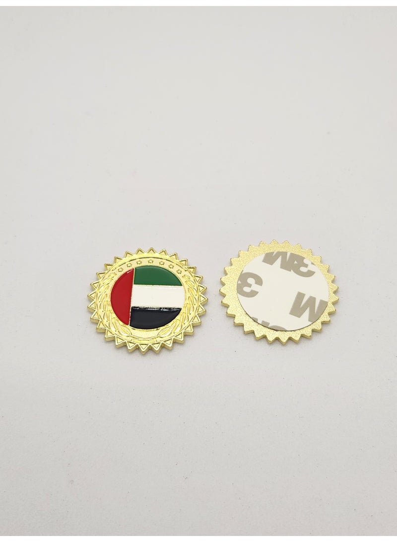 Acnor Dubai Flag Round Gold Stickers Sticker for Mobile, Laptop Accessories Fans Stickers Display for,I pad, Backpacks, and Collectors Walls, Doors, Cars, Trucks, Motorcycle - Image 2