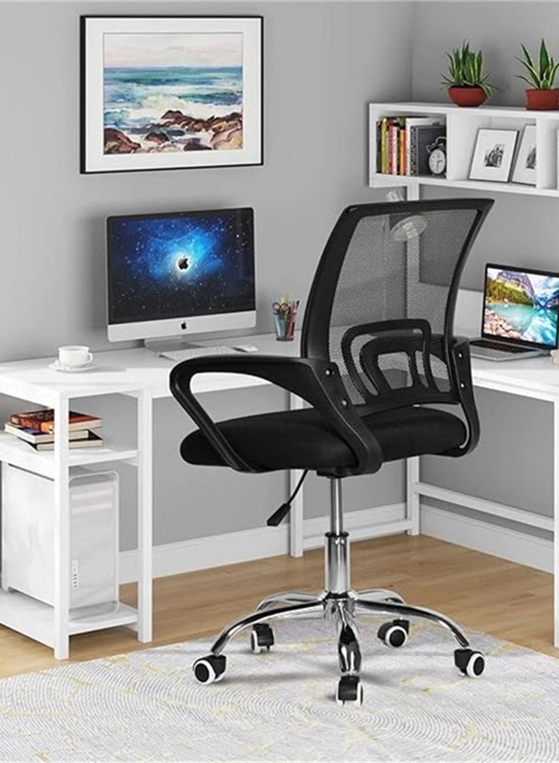 Office Chair Adjustable Height Ergonomic Chairs Mesh Computer Chair Office Desk Chair with Armrests 360 Degree Swivel Chair for Home - Image 3