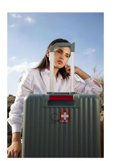 SWISSCASE SWISSCASE Luggage Set Of Two Piece, Hardshell Two-Sided Handle PC Set Of 20 And 24 Inches with Double Spinner Wheels, TSA Lock, Aluminium Frame, BTL-E045-greyset  - Image 2