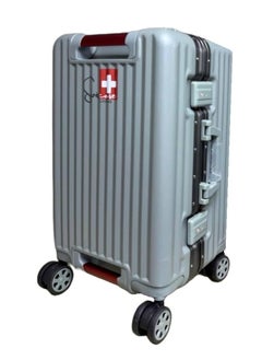SWISSCASE SWISSCASE Luggage Set Of Two Piece, Hardshell Two-Sided Handle PC Set Of 20 And 24 Inches with Double Spinner Wheels, TSA Lock, Aluminium Frame, BTL-E045-greyset  - Image 4