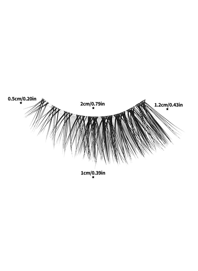 MAGEFY 3D Artificial Lashes Fluffy and Soft Lash False Eyelashes Cat Eye Wispy Faux Mink Lashes Pack Fluffy Short Natural Fake Lashes 6 Pairs - Image 5