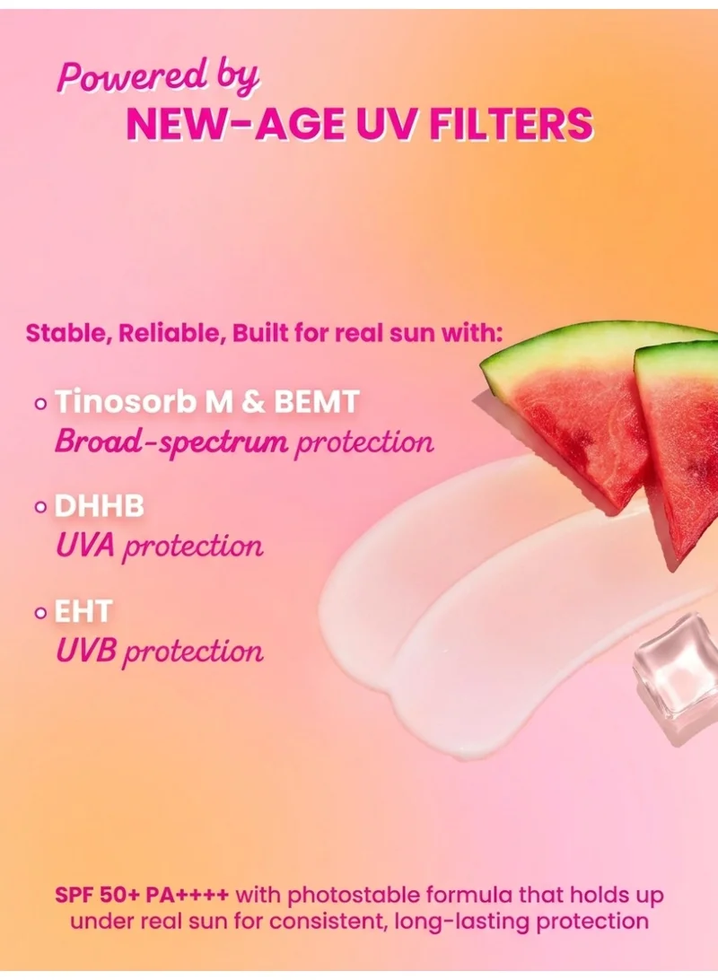 Dot & Key Watermelon Sunscreen 80gm Dot & Key Watermelon Hyaluronic Cooling Sunscreen SPF 50 PA+++| for Oily, Normal & Combination Skin | UV + Blue Light Protection | Lightweight | No White Cast | Boosts Vitamin D Absorption | 80g  | Best Price UAE