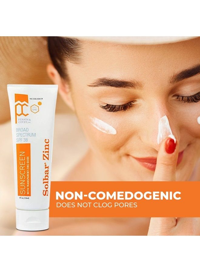 Solbar SOLBAR Sunscreen Zinc Unscented Transparent Cream SPF 38, 4 oz - Image 5