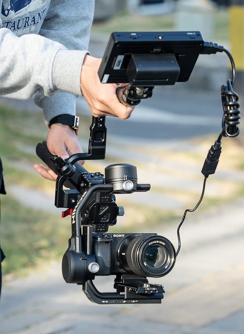 Zikra Foldable Handle Compatible with DJI RSC2 / RS 2 Gimbal Stabilizer, Inverted Holding Grip Video Shooting Accessories for Camera DSLR Cold Shoe Monitor Fill Light Mic Bracket Inverted Handheld - Image 4
