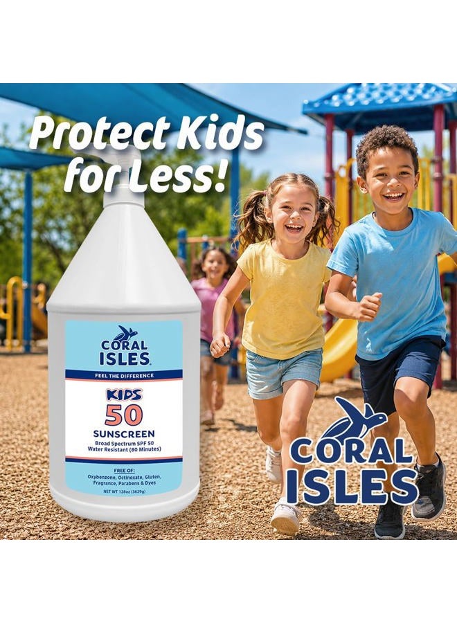 Rocky Mountain Sunscreen Kids, Gallon, SPF 50 - Lotion Bulk - Oxybenzone Free, No Octinoxate, Gluten Free - Broad Spectrum, 80 Minute Very Water Resistant - Image 3